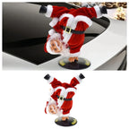Upside-Down Spinning Breakdance Santa Decoration for Tesla