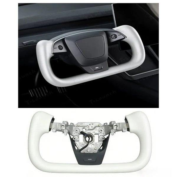 Yoke Nappa Leather Steering Wheel for Tesla Model Y Juniper / Model 3 Highland