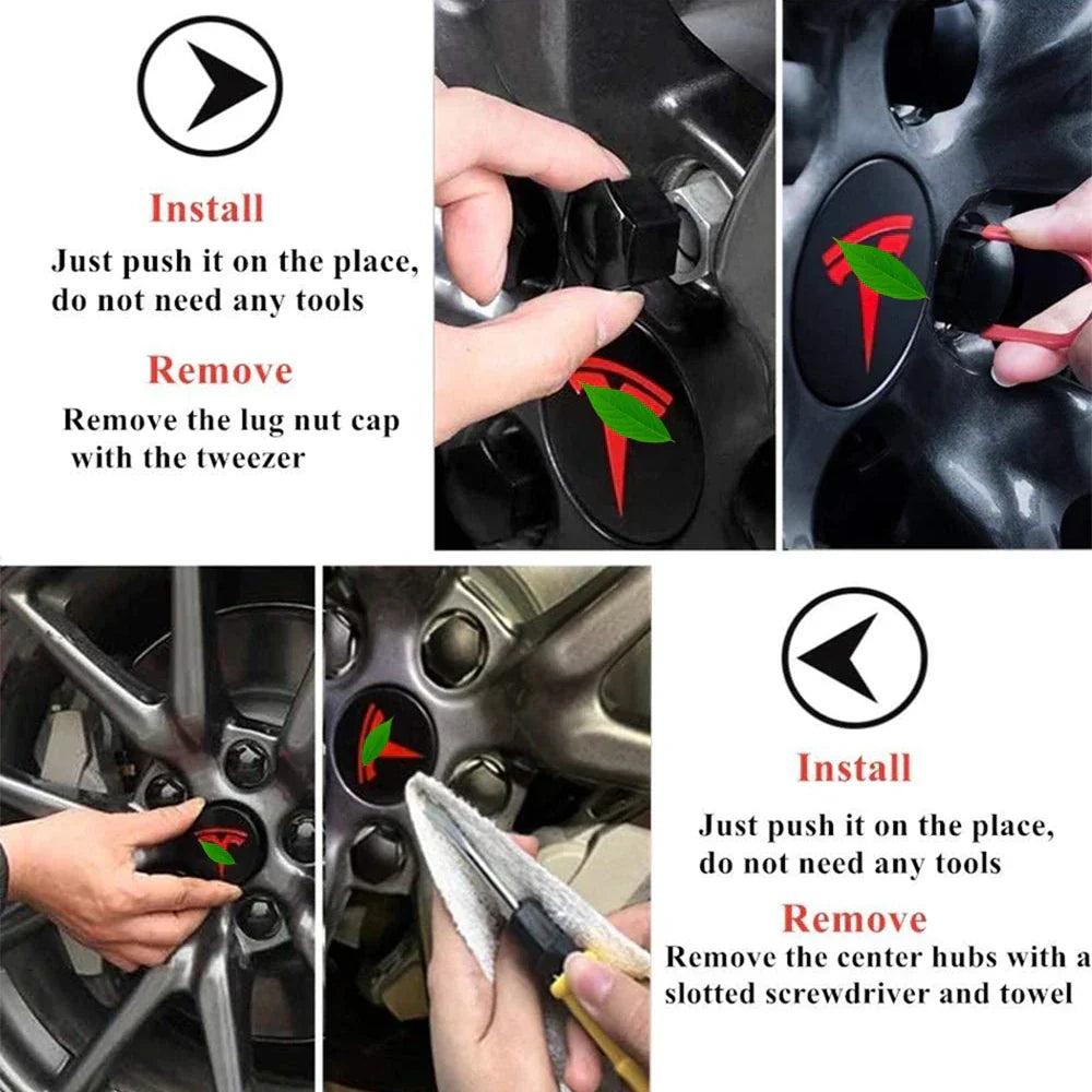 Aero Wheel Cap Kit for Tesla Model S/3/X/Y