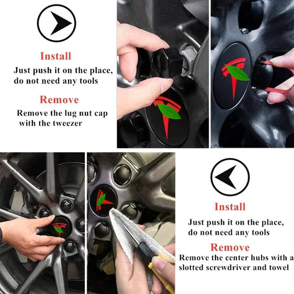 Aero Wheel Cap Kit for Tesla Model S/3/X/Y