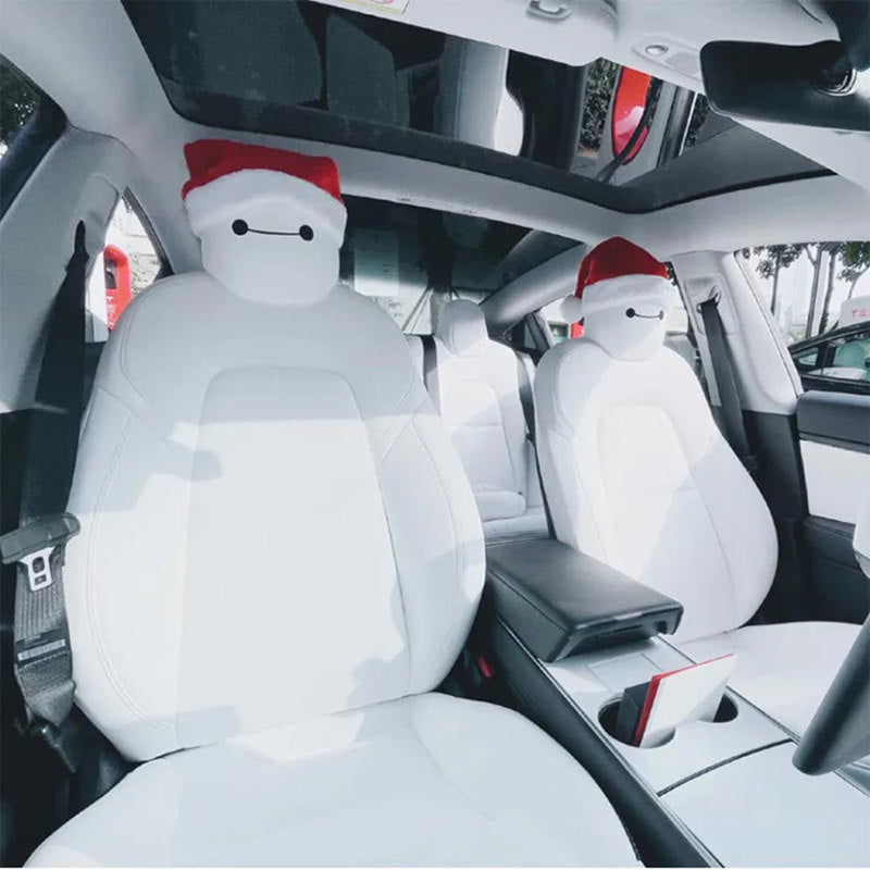 Christmas Hat for Tesla Model 3/X/S/Y Seats (2 hats with 2 pair of eyes)
