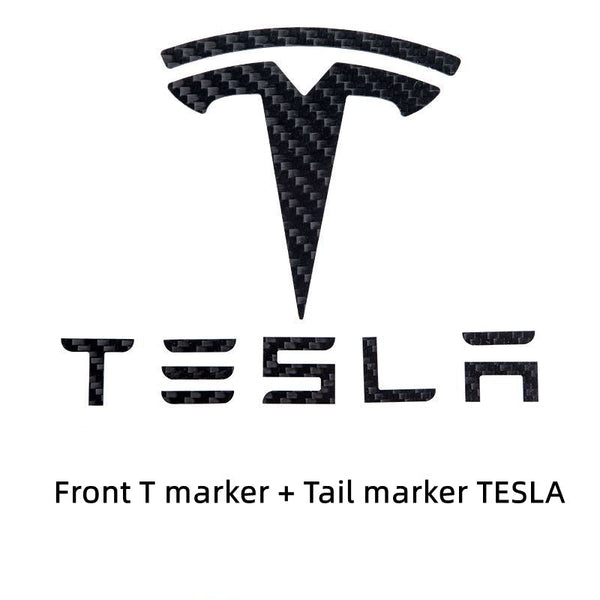 Carbon Fiber Tesla Model 3/Y Emblem - Real Carbon Fiber
