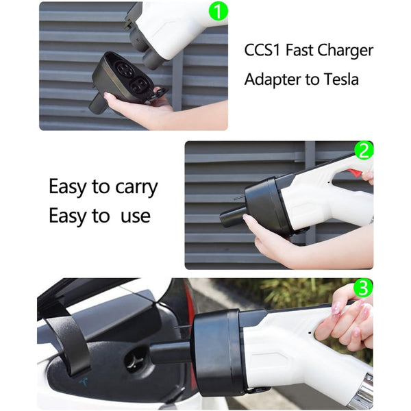J1772 & CCS1 2 in1 Charging Adapter for Model S/3/X/Y