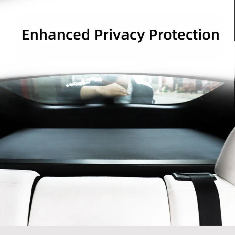 Retractable Leather Cargo Organizer Shield Shade for Tesla Model Y 2021-2025