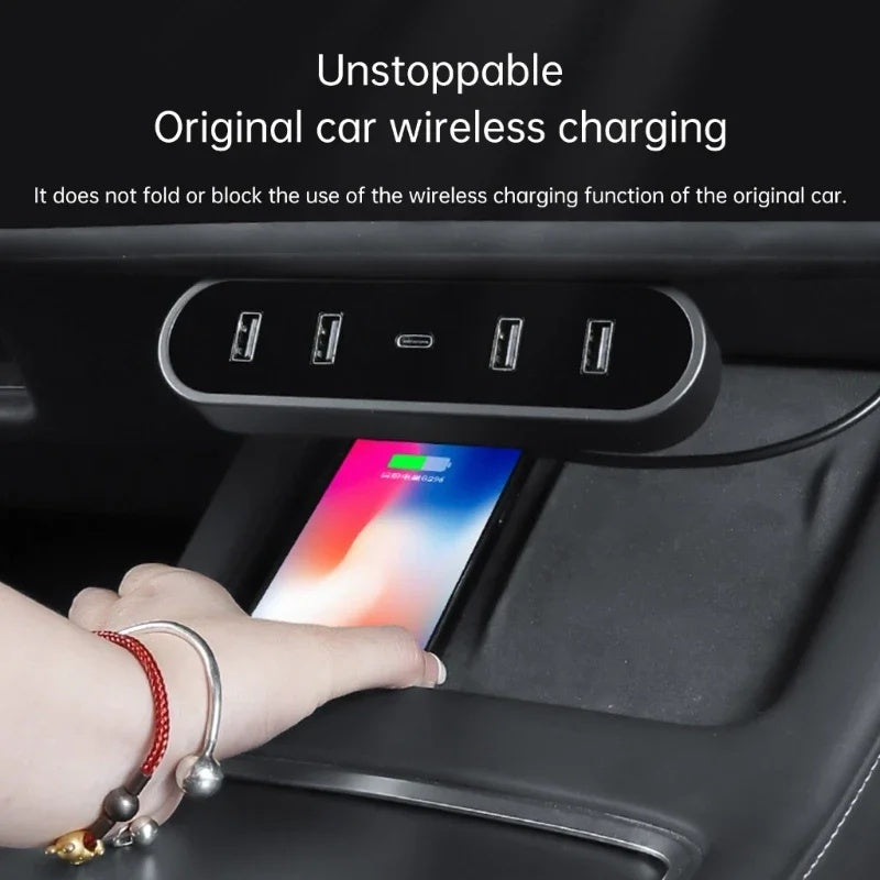 Docking Station for Tesla Model 3/Y USB Fast Charging (2021-2023.10)