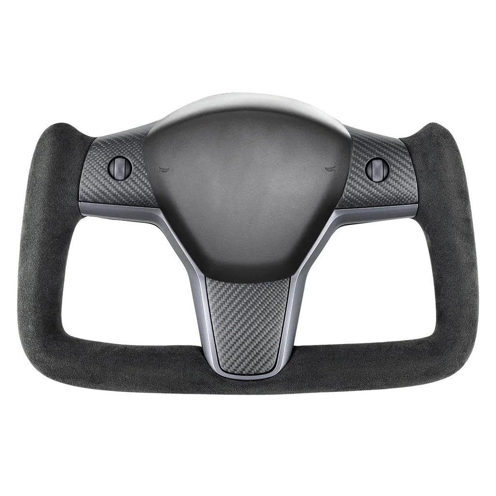 Alcantara Yoke Steering Wheel for Tesla Model 3 / Y