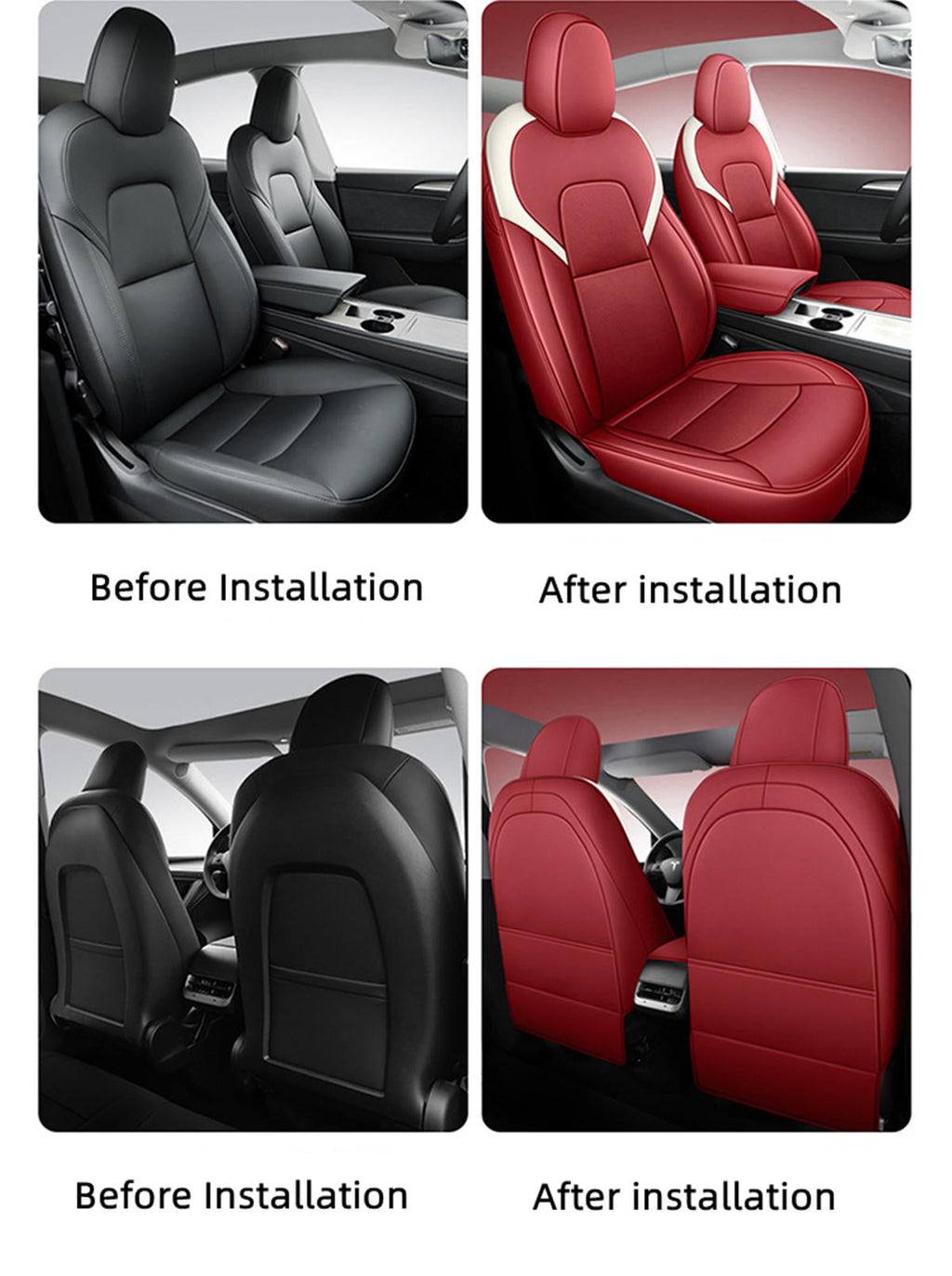 Luxury Comfort Premium Tesla Seat Covers For Tesla Model Y (2017-2024)