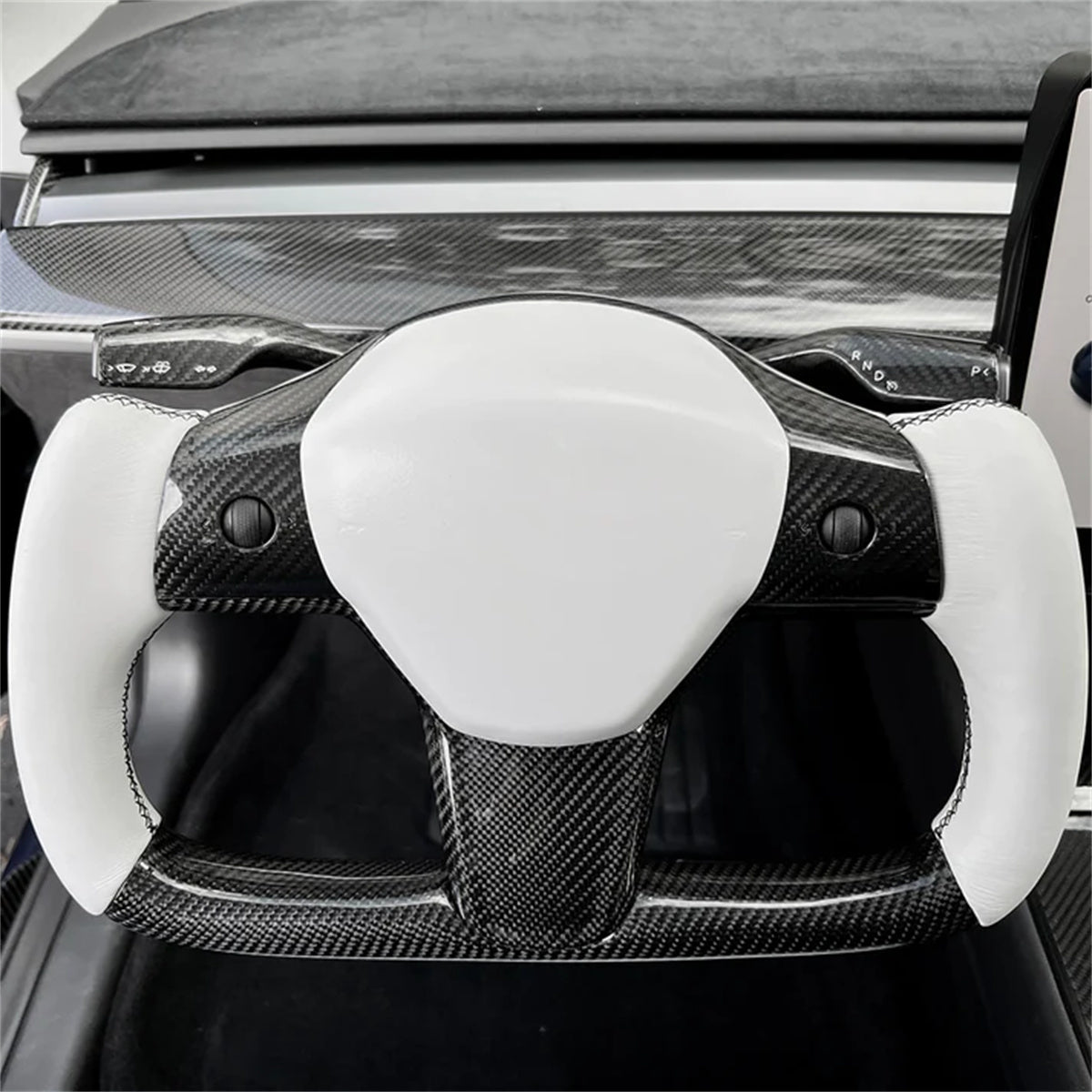 Mods to the Tesla Model 3 / Y Plaid Yoke steering wheel