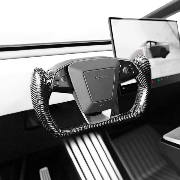 Carbon Fiber Yoke Steering Wheel for Tesla Cybertruck