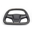 Carbon Fiber Yoke D-Round Steering Wheel for Tesla Model S Plaid (2021-2022)