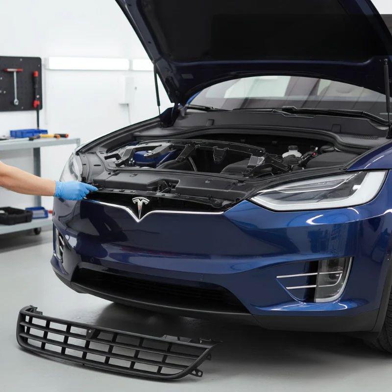 Front Bumper Upper Grille Carrier Mount Support or Tesla Model X 2016-2020 (1047020) Secondary image