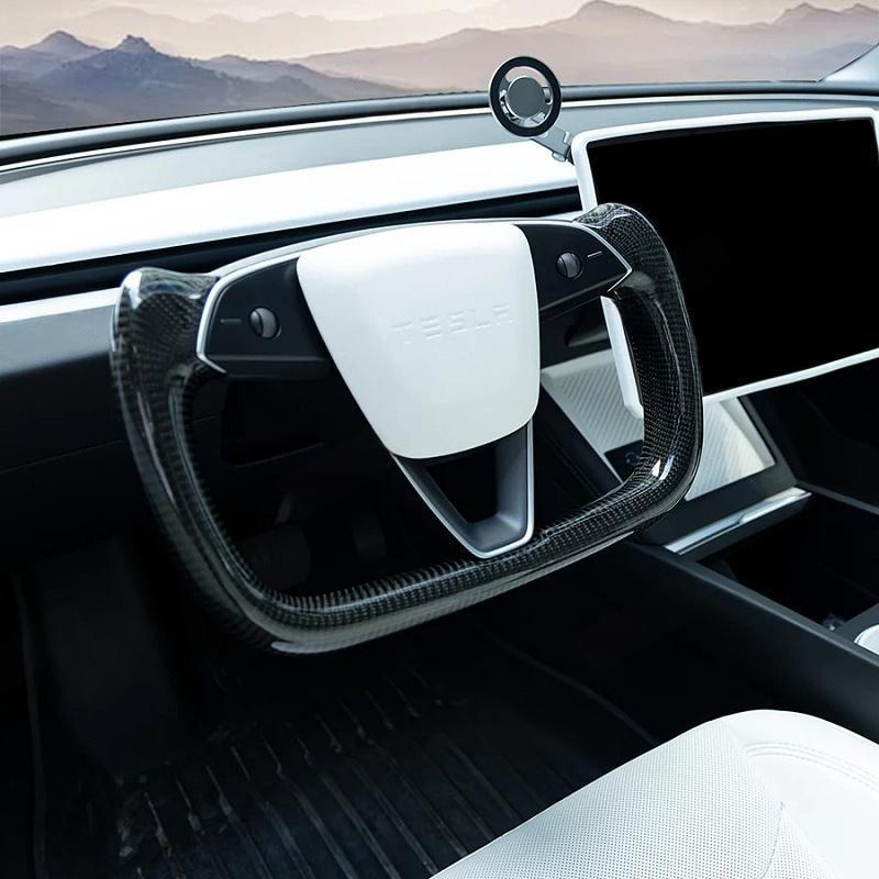 Tesla Model 3 Highland Yoke Steering Wheel With Full Real Carbon Fiber