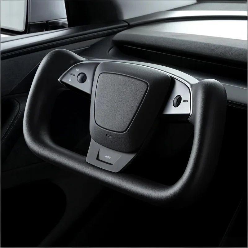 Yoke Nappa Leather Steering Wheel for Tesla Model Y Juniper / Model 3 Highland