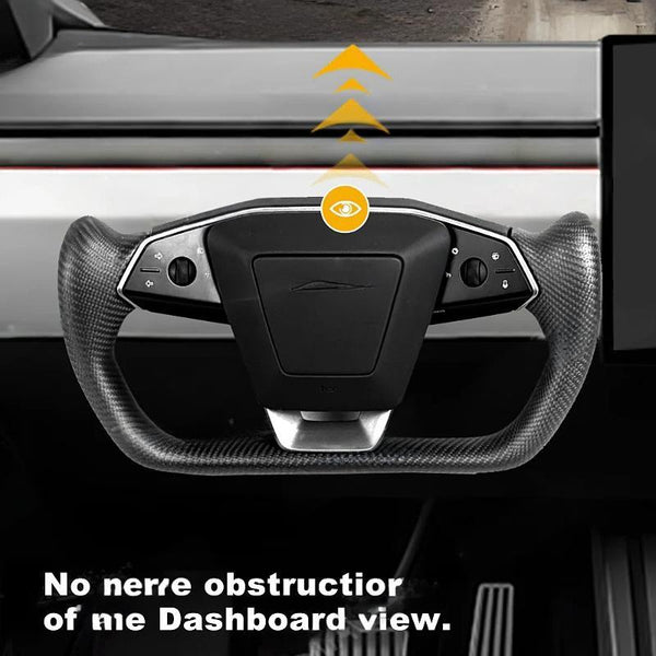 Carbon Fiber Yoke Steering Wheel for Tesla Cybertruck