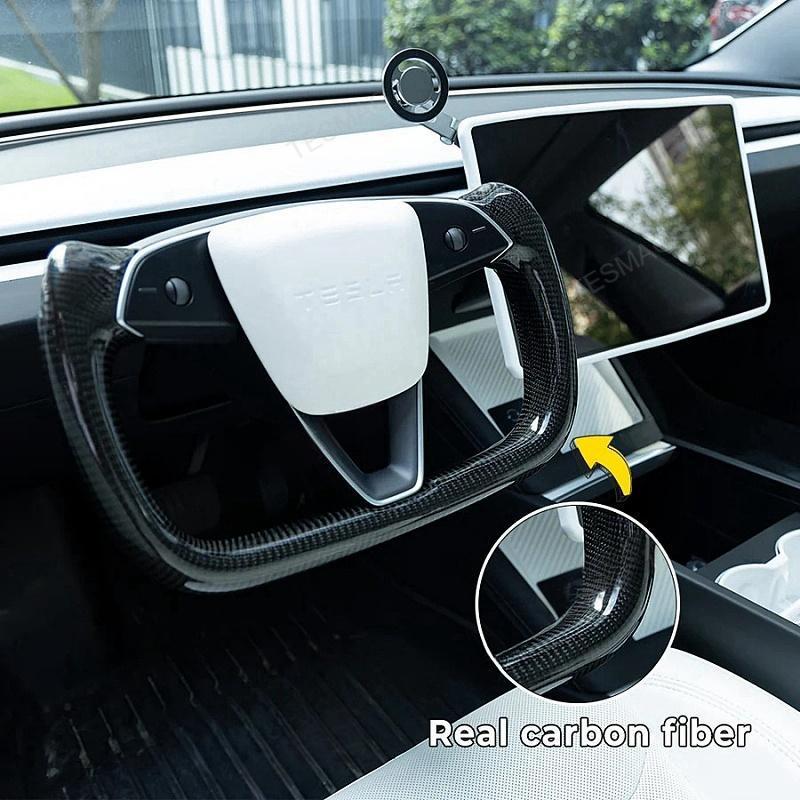 Tesla Model 3 Highland Yoke Steering Wheel With Full Real Carbon Fiber