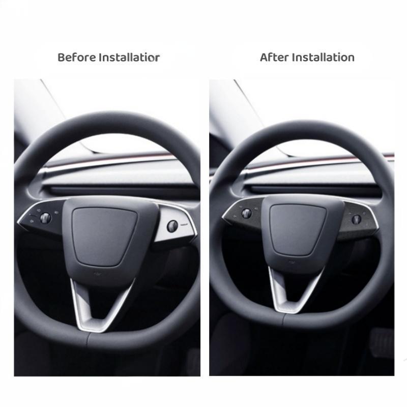 Tesla Model 3 Highland/Model Y Juniper Alcantara Steering Wheel Button Patch