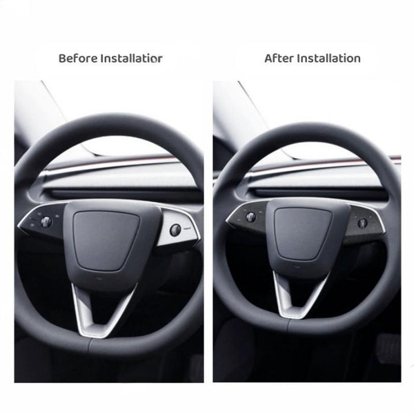 Tesla Model 3 Highland/Model Y Juniper Alcantara Steering Wheel Button Patch
