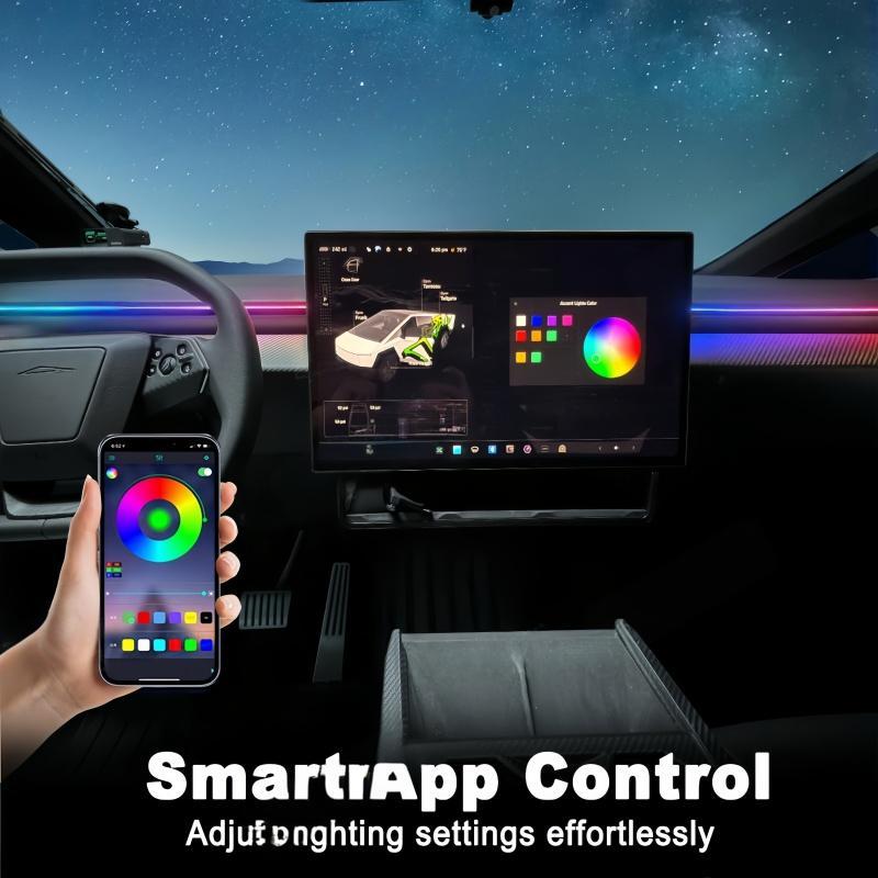 Smart Dashboard Ambient Lighting for Tesla Cybertruck