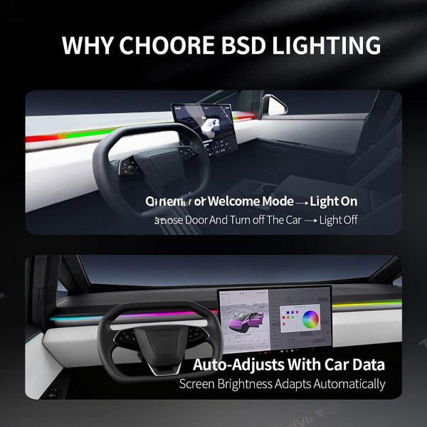 BSD Blind Spot Monitoring Ambient Lighting for Tesla Cybertruck