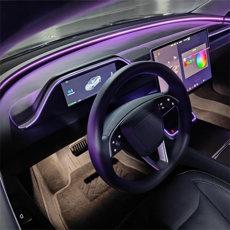 8.9-inch one-piece instrument screen with ambient lighting for the Tesla Model 3 Highland/Model Y Juniper