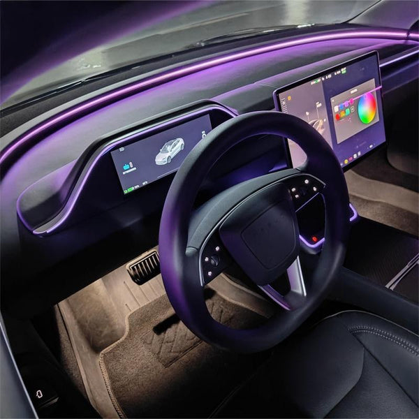 8.9-inch one-piece instrument screen with ambient lighting for the Tesla Model 3 Highland/Model Y Juniper