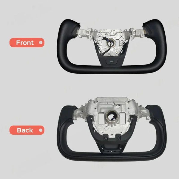 Yoke Nappa Leather Steering Wheel for Tesla Model Y Juniper / Model 3 Highland