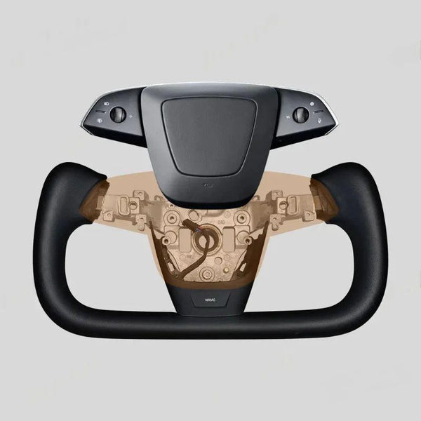 Yoke Nappa Leather Steering Wheel for Tesla Model Y Juniper / Model 3 Highland