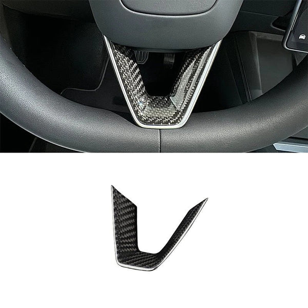 Real Carbon Fiber Steering Wheel Cover for Model 3 Highland/Y Juniper