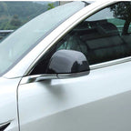 Tesla Model Y Carbon Fiber Mirror Caps -Real Molded Carbon Fiber（2019-2024）