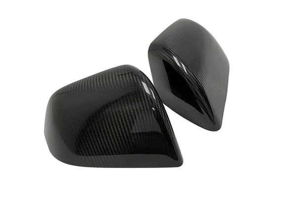 Tesla Model Y Carbon Fiber Mirror Caps -Real Molded Carbon Fiber（2019-2024）