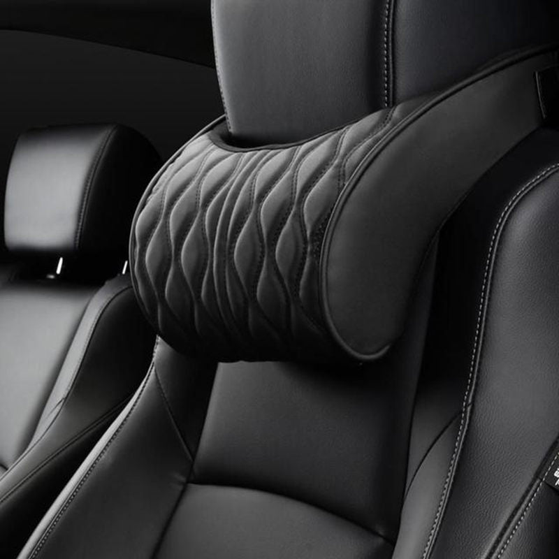 Embroidered Tesla Leather Headrest Secondary image
