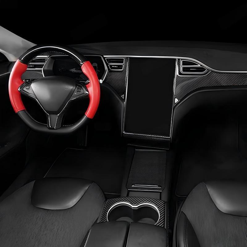 Carbon Fiber Touchscreen Frame Overlay for Tesla Model S/X Secondary image
