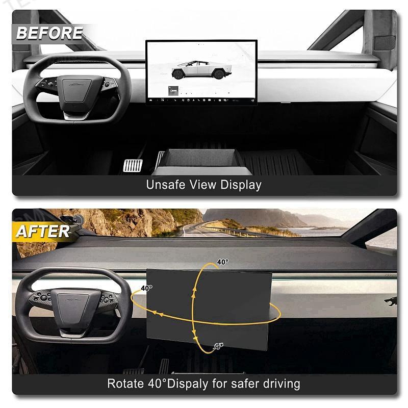 Tesla Cybertruck Swivel Screen Mount for Center Console