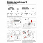 Tesla Cybertruck Swivel Screen Mount for Center Console