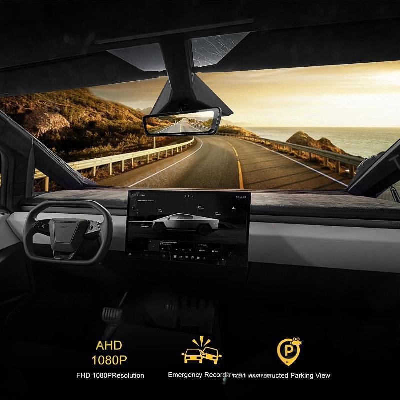 Tesla Cybertruck 8.2” Live Streaming Rear View Mirror