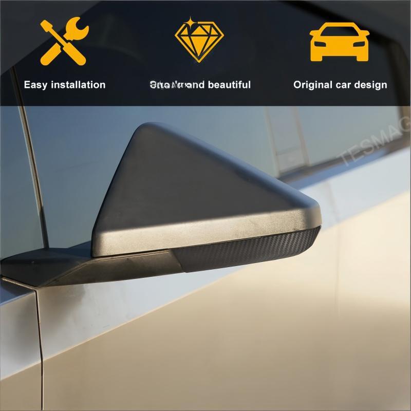 Real Carbon Fiber Lower Mirror Cover Caps for Tesla Cybertruck Secondary image