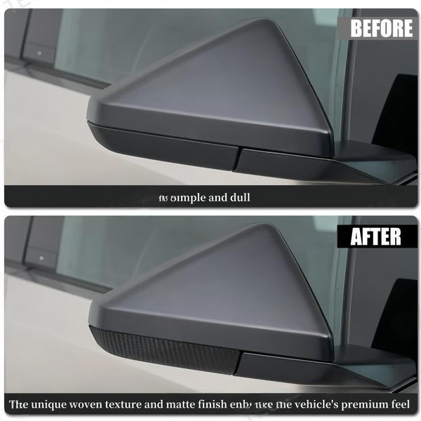 Real Carbon Fiber Lower Mirror Cover Caps for Tesla Cybertruck