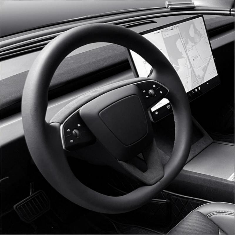 Tesla Model 3 Highland/Y Juniper Alcantara Steering Wheel U-Shaped Panel Patch