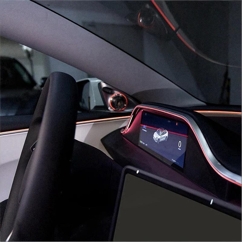 8.9-inch one-piece instrument screen with ambient lighting for the Tesla Model 3 Highland/Model Y Juniper