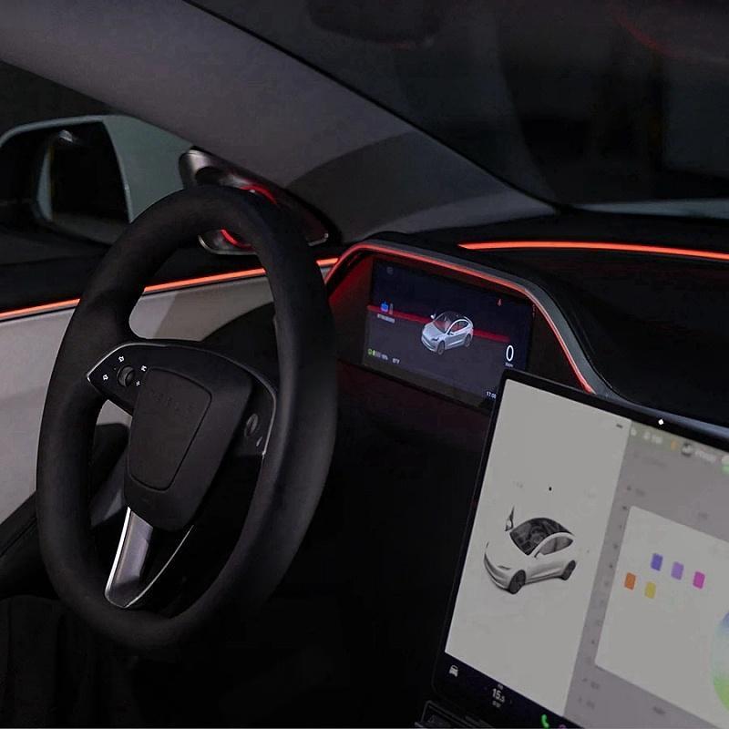 8.9-inch one-piece instrument screen with ambient lighting for the Tesla Model 3 Highland/Model Y Juniper