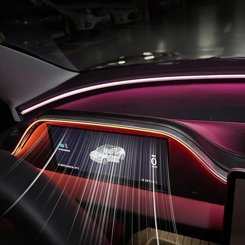 8.9-inch one-piece instrument screen with ambient lighting for the Tesla Model 3 Highland/Model Y Juniper