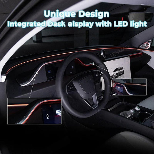 8.9-inch one-piece instrument screen with ambient lighting for the Tesla Model 3 Highland/Model Y Juniper