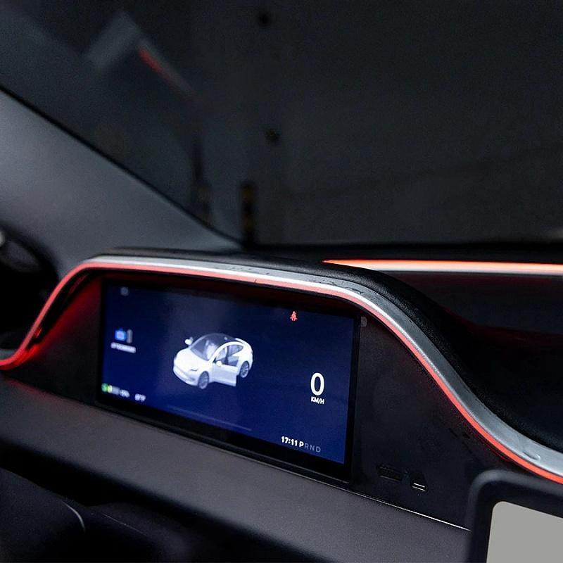 8.9-inch one-piece instrument screen with ambient lighting for the Tesla Model 3 Highland/Model Y Juniper