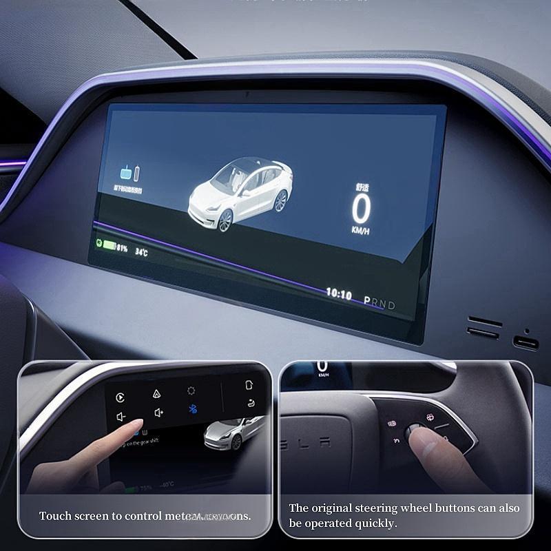8.9-inch one-piece instrument screen with ambient lighting for the Tesla Model 3 Highland/Model Y Juniper