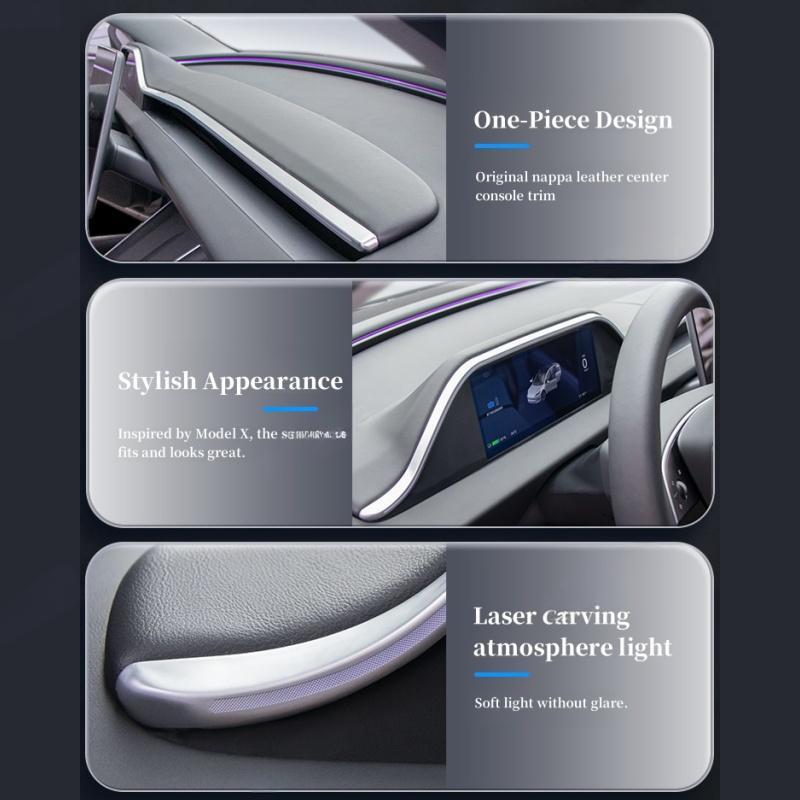 8.9-inch one-piece instrument screen with ambient lighting for the Tesla Model 3 Highland/Model Y Juniper