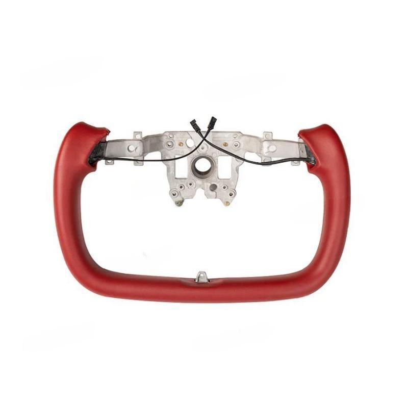 Tesla Model 3 Highland/Y Juniper Yoke Steering Wheel With Full Red Nappa Leather