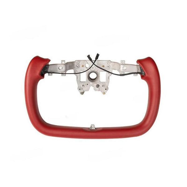 Tesla Model 3 Highland/Y Juniper Yoke Steering Wheel With Full Red Nappa Leather