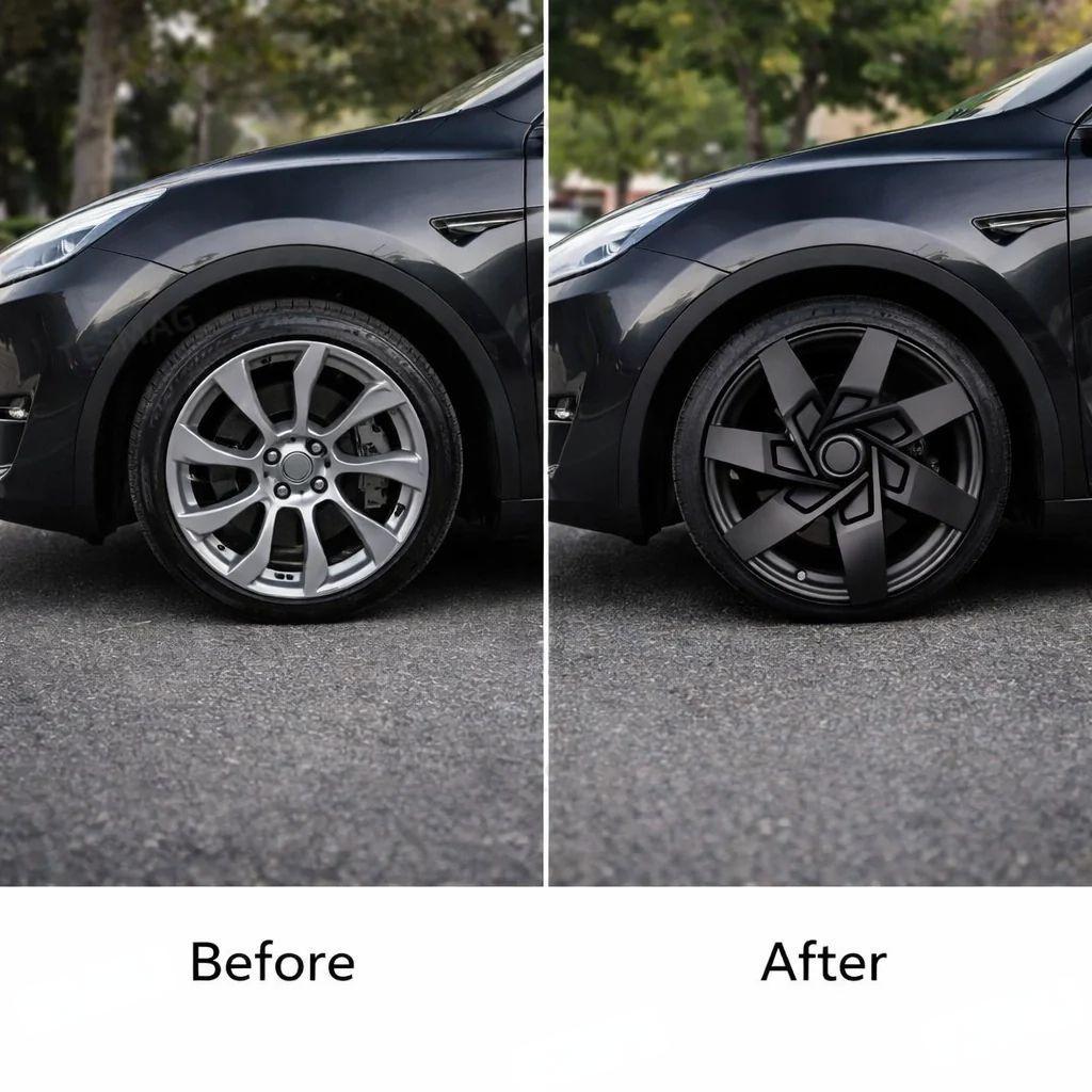 19-Inch Full-Edge Wheel Covers for Tesla Model Y (2021-2024)