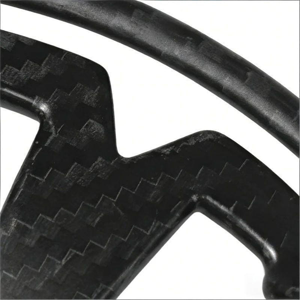 Front T Logo Overlay Carbon Fiber Molded for Tesla Model S 2016-2025