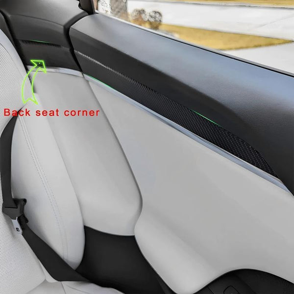 Carbon Fiber Door Panel Trim Overlay for Tesla Model S/X